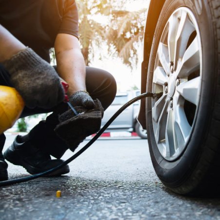 Pompowanie kół azotem