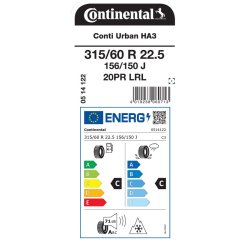 CONTINENTAL Conti Urban HA3 315/60R22.5 156/150J CUA3 M+S