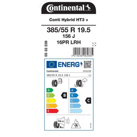 CONTINENTAL Conti Hybrid HT3 + 385/55R19.5 156J CHT3+